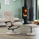 image 6 of Ripley Swivel Recliner and Footstool - Cappuccino