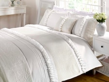 Serenity Polycotton Duvet Cover Set with Pillowcase | Cream | Single | 1