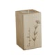 image 1 of Personalised Floral Wooden Tealight Holder | Brown