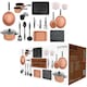 image 3 of Gr8 Home Copper 21pc Kitchen Cookware Set Pots & Pans Saucepans Utensils Bakeware Starter