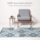 image 2 of Homescapes Outdoor Rug Luxury Waterproof Reversible Recycled, For Garden, Mia Aztec Blue | 120 x 180 cm