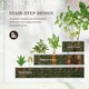 image 4 of Outsunny 3 Tier Raised Garden Bed, Metal Elevated Planer Box, Easy Assembly