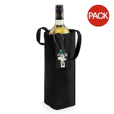 Westford Mill Cotton Bottle Bag (Pack of 2) - Black - One Size | Black
