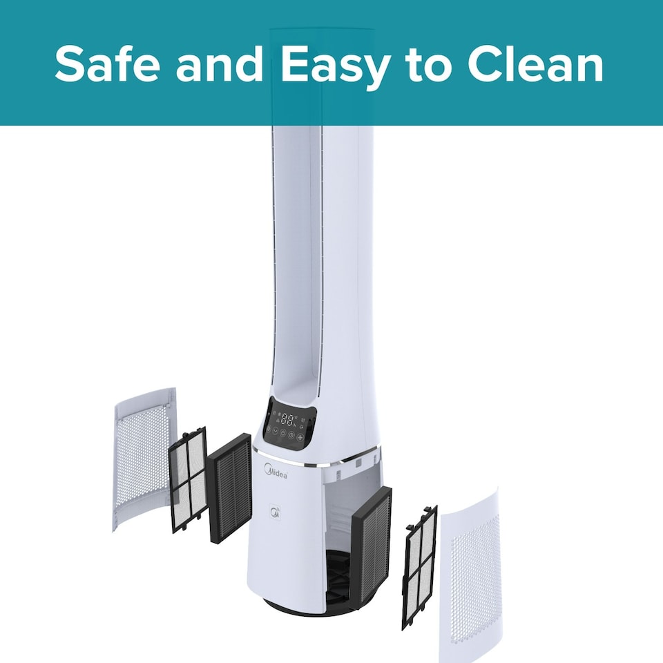 image 1 of Midea SmartAir Cool + Purify Bladeless Fan with Free MSmartHome App - 36"