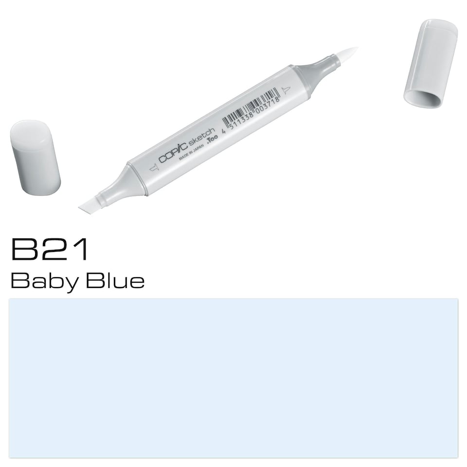 image 1 of Copic Sketch Marker, Baby Blue, Single Pen