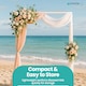 image 9 of Rectangle Arch Backdrop Stand with Base Garden Arbors - 150x200cm