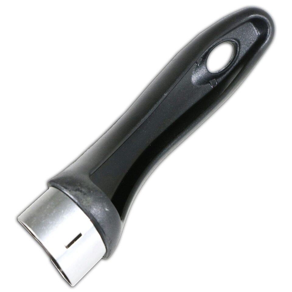 image 1 of SPARES2GO Frying Pan Handle Curved Black Bakelite Saucepan Pot Cookware Replacement (200mm) Black