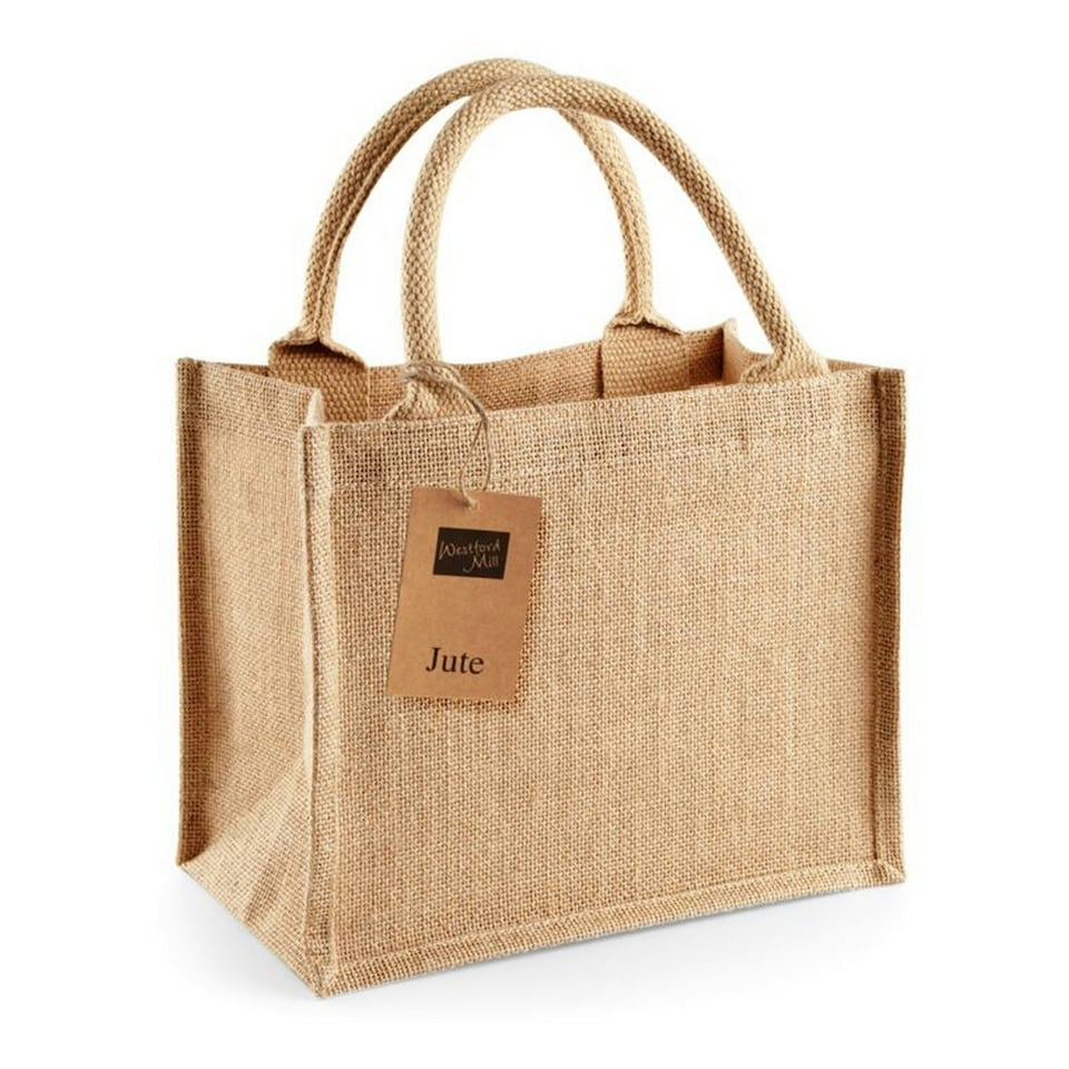 image 1 of Westford Mill Jute Mini Gift Bag - Natural - One Size