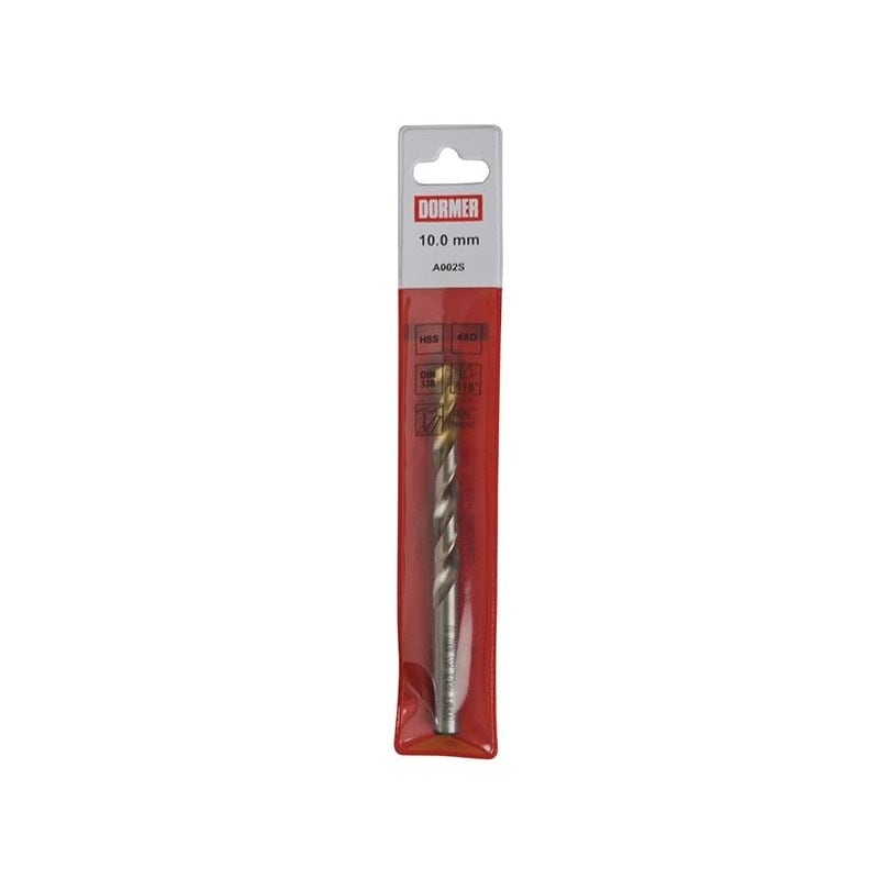 Dormer Pouch Pack A002 Hss-tin Coated Jobber Drill Bits Metric - Multi Colour - 8.00mm Pouch of 1