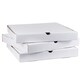 image 3 of 50 x 12" Pizza Boxes Plain White Postal Box Takeaway Style Boxes White