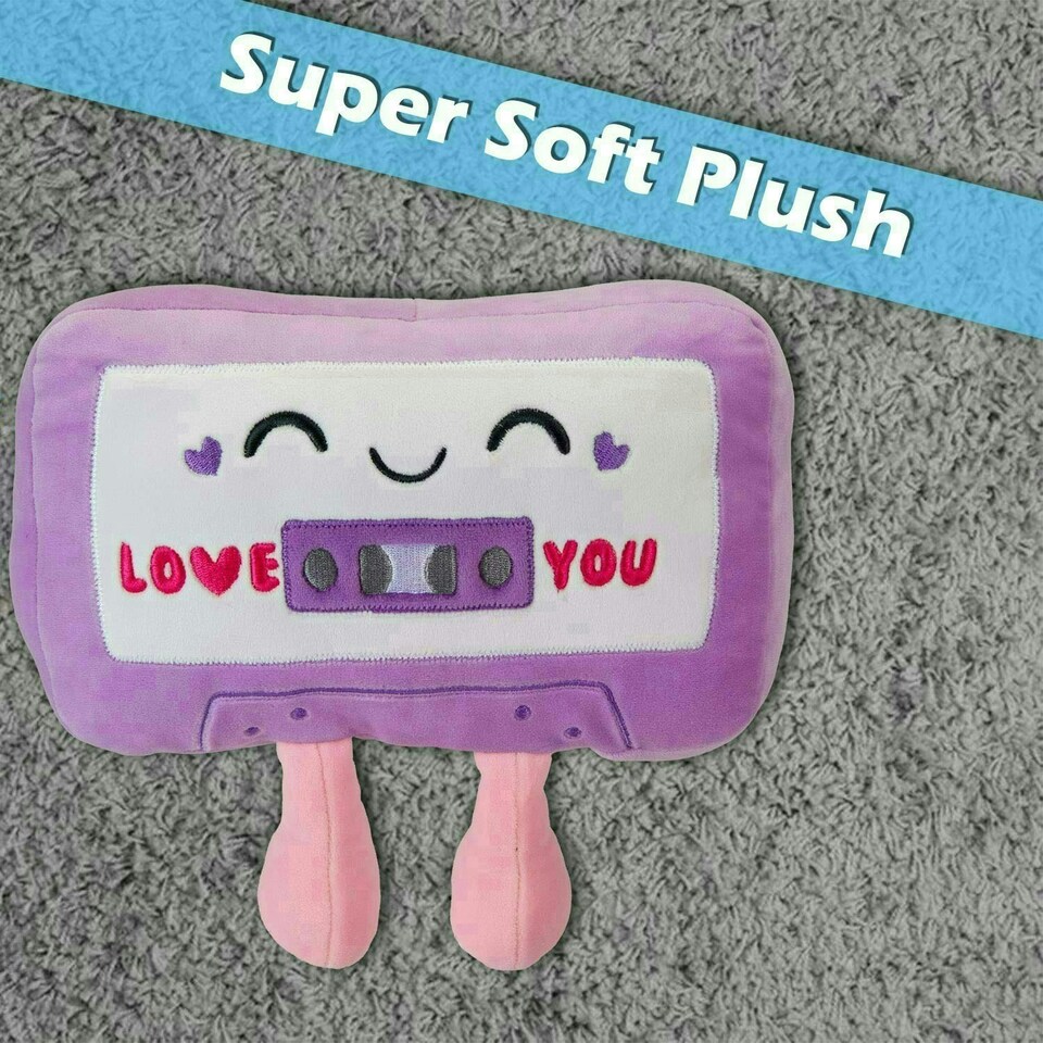 image 1 of Cassete Soft Toy Cute Plushie Huggable Cuddly Stuffed Toy Gift 25cm Purple