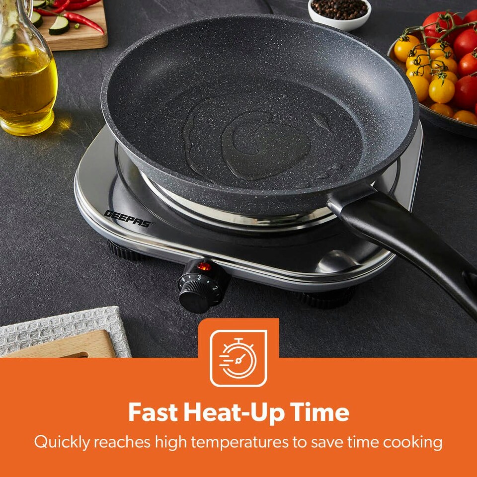 image 1 of GEEPAS 1500W Stainless Steel Single Hot Plate