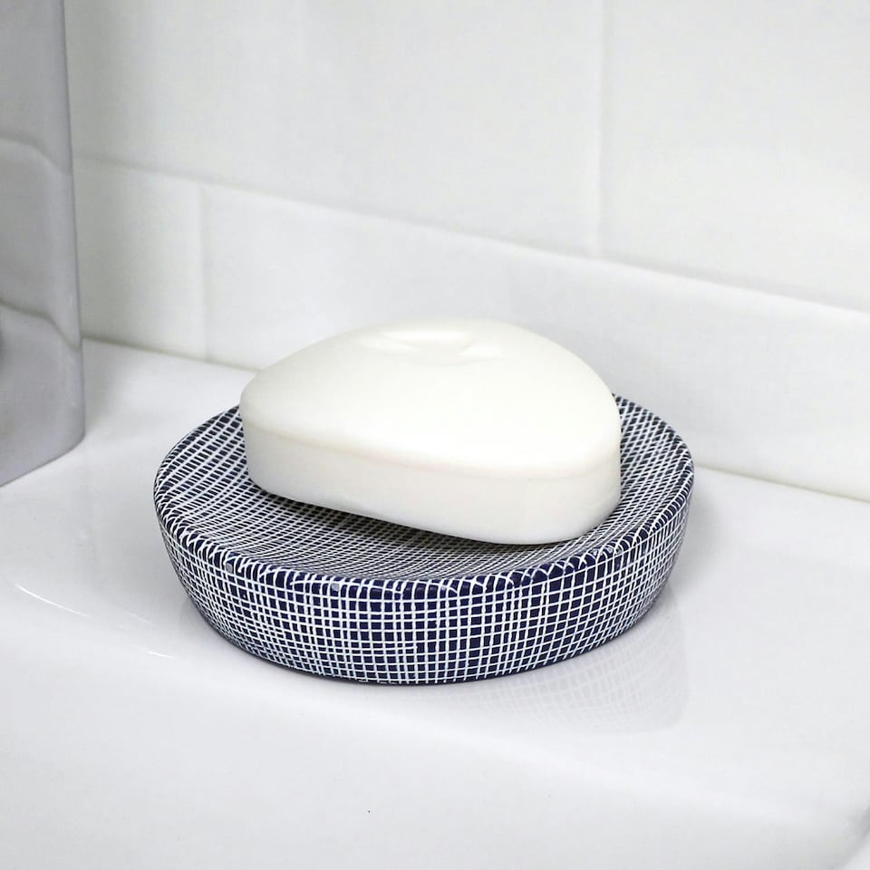 image 1 of Showerdrape Denim Blue Soap Dish