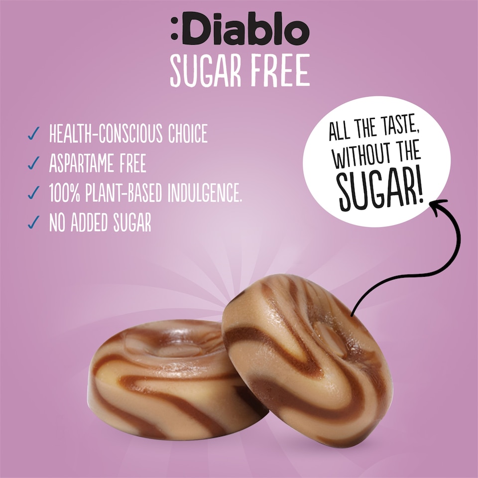 image 1 of Diablo Sugar Free Cappuccino and Cream Sweets 75g 6 Pack