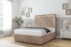 image 3 of Sloomy Sofia Gold Mink Naples Divan Bed Base 2 Drawers Foot-End With 54 Inch Floor Standing Headboard & 12 Inch Matching Footboard | Brown | Mink | Double | 1