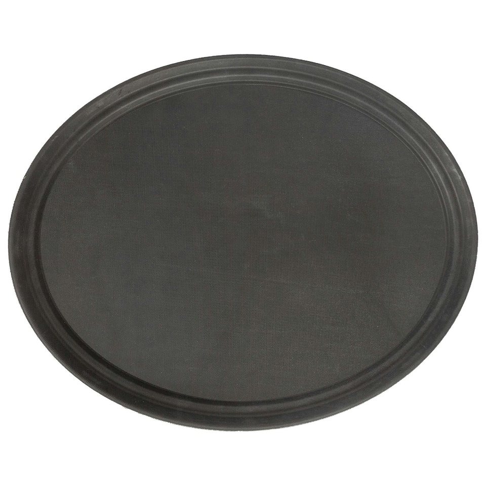image 1 of Argon Tableware Oval Non-Slip Serving Tray - 73.5cm x 60cm - Black Black
