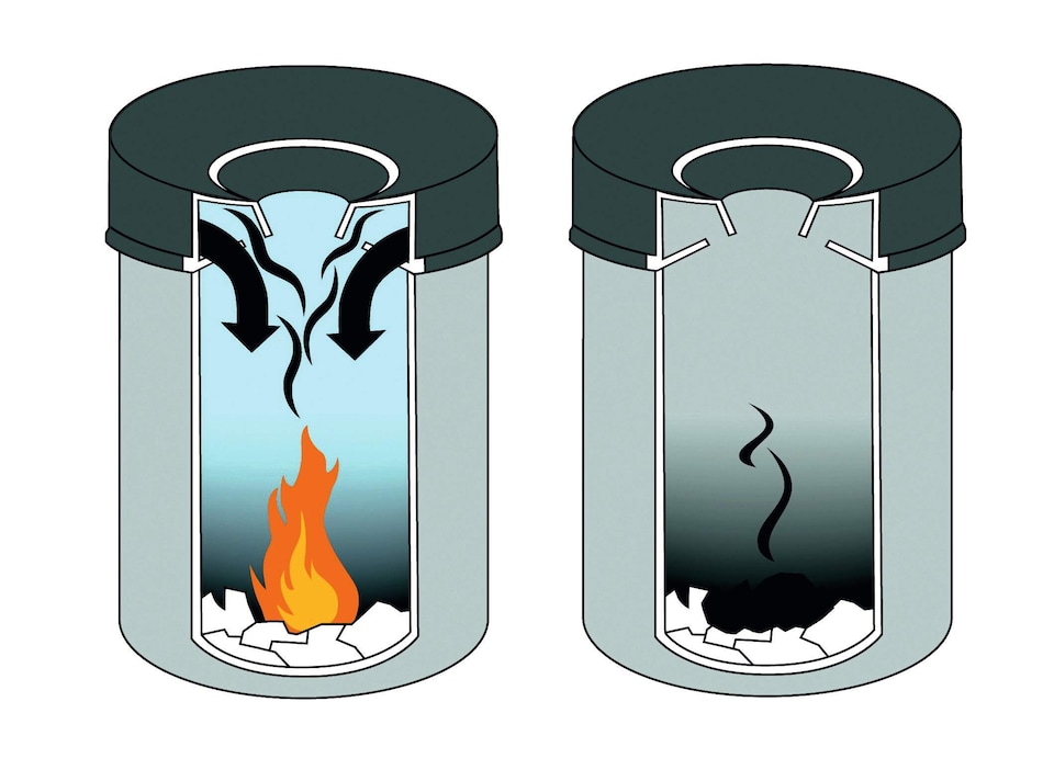 image 1 of Durable Fire Extinguishing Metal Waste Bin SAFE+ | TUV Certified | 60L | Black