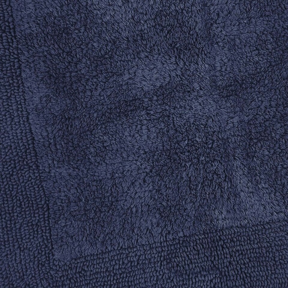 image 1 of Heavyweight Reversible Square Bath Mat Blue | Navy
