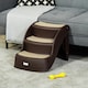 image 10 of PawHut Foldable Pet Stairs 3 Steps with Non-slip Mats for Small Dogs, Brown