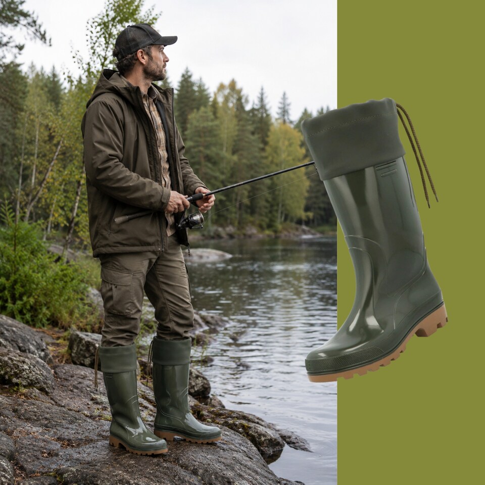 image 1 of Grand S Men's Waterproof PVC Outdoor Wellies EU43