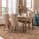 image 3 of Romsey Set of 2 Modern Velvet Dining Chairs with Knocker Ring