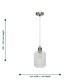 image 5 of Batley - Clear Ribbed Glass with Satin Nickel Pendant Fitting | Clear | Clear | 1
