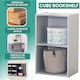 image 5 of 3 Cube Bookshelf White Wooden Storage Organiser Wooden Shelving Unit Open Bookcase Shelf