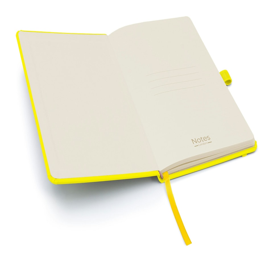 image 1 of Notes London A5 Wilson Lined Page Notebook Neon Yellow