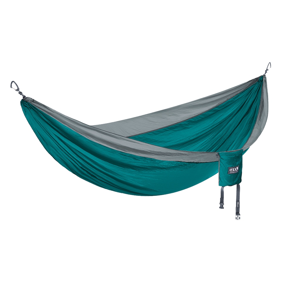 image 1 of DoubleNest Hammock - Lightweight Durable Portable Camping Hammock | Grey | Grey