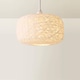 image 4 of ValueLights Bjorn White Ceiling Pendant Shade & Bulb | Cream