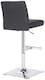 image 4 of Snella Breakfast Bar Stool, Chrome Footrest, Height Adjustable Swivel Gas Lift, Home Bar & Kitchen Barstool, Charcoal Grey