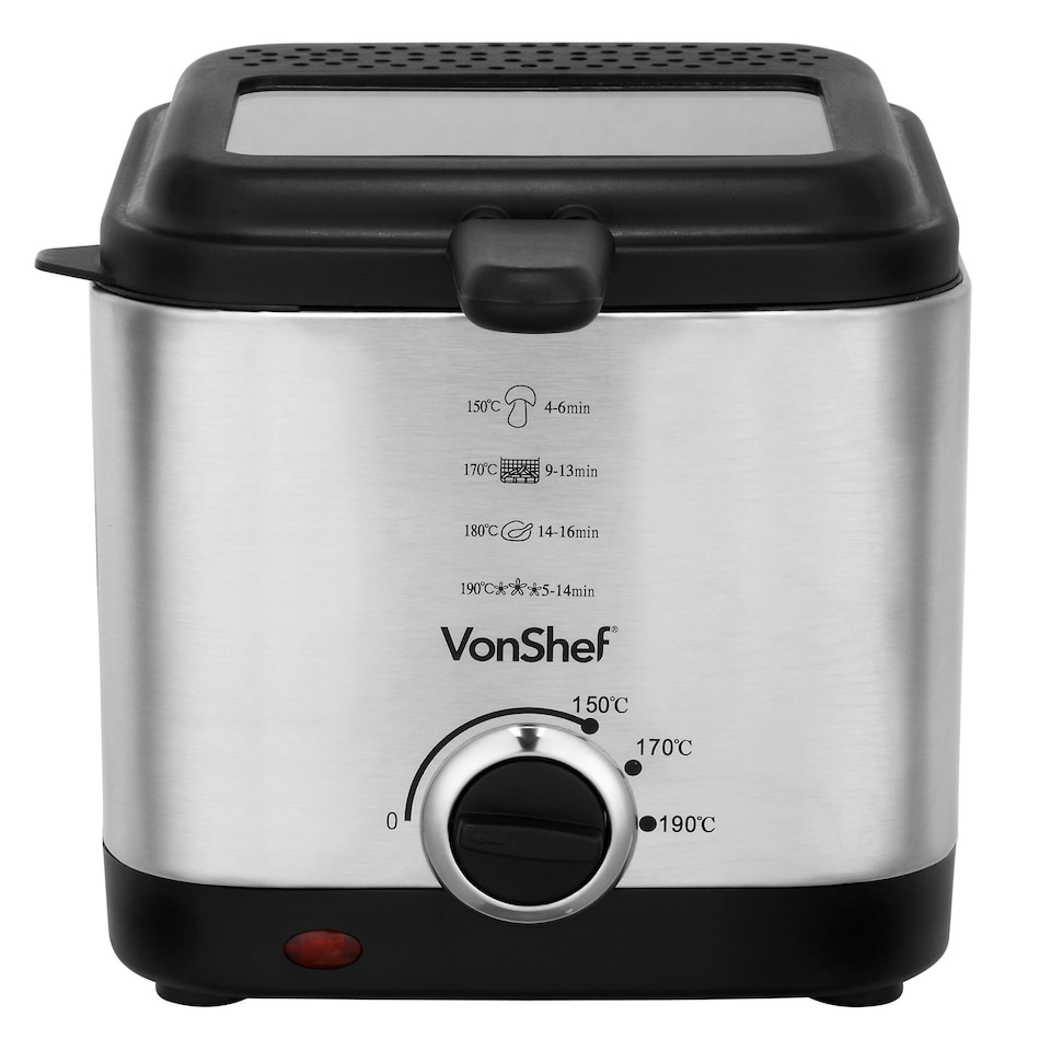 image 1 of VonShef Deep Fat Fryer 1.5 Litre with Removable Basket