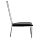 image 4 of Interiors by Premier Silver Finish Dining Chair, Backrest Velvet Office Chair, High Back Dining Chair with Silver Frame