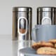 image 6 of Harbour Housewares 3pc Stainless Steel Food Storage Containers Set with Window - Chrome