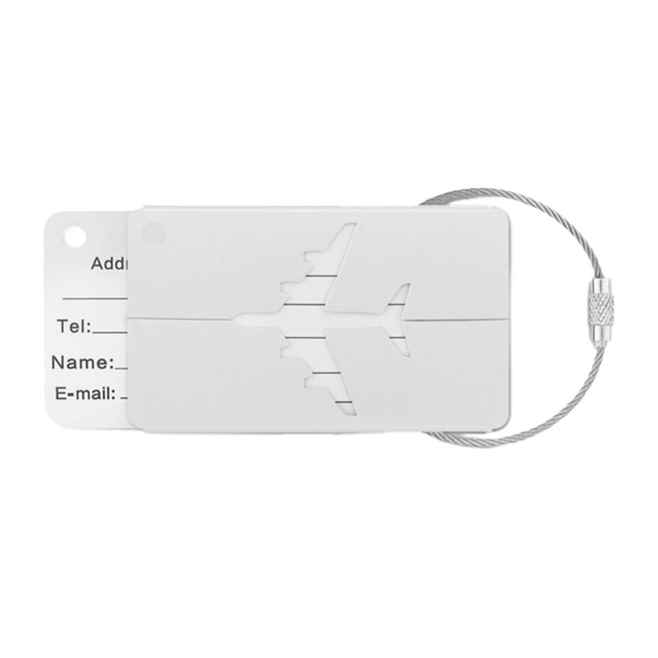 image 1 of MidOcean Fly Aluminium Luggage Tag - Matt Silver - One Size Multi