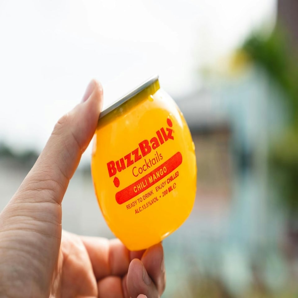 image 1 of BUZZBALLZ COCKTAILS: Chili Mango 12 x 200ml 13.5 Percent Alcohol |Premixed Mango Flavored Margarita Cocktail