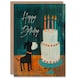image 1 of Cute Puppy Pet Kids Cake Candles Girl Boy Dog Daughter Son Birthday Card