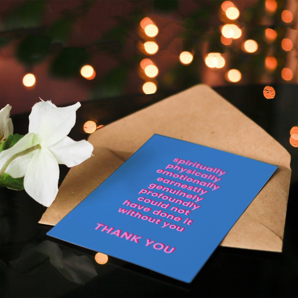 image 1 of Could Not Have Done It Without You Modern Sincere Thank You Card