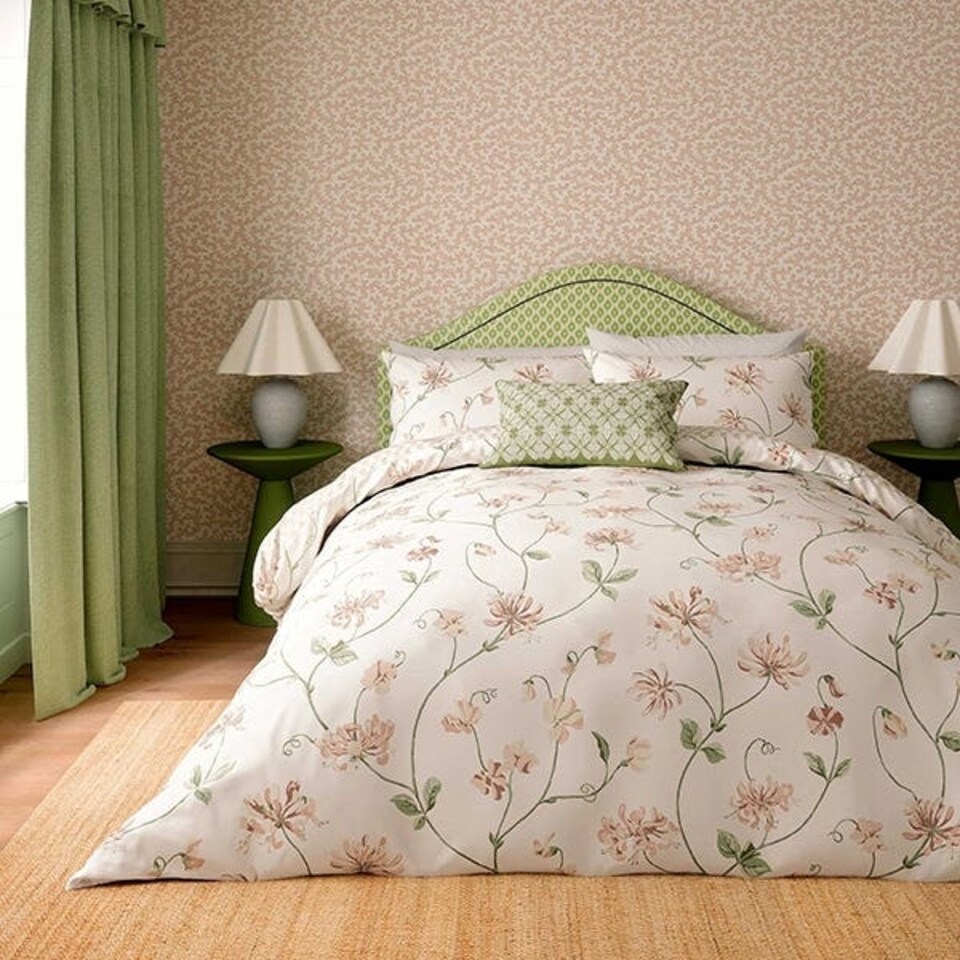 image 1 of Sanderson Options Honeysuckle & Sweetpea Cover Set King Size Rose