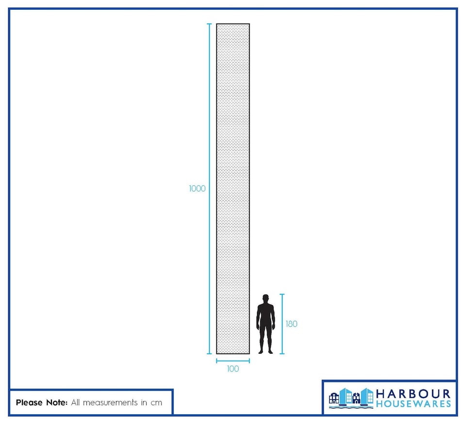 image 1 of Harbour Housewares Weed Control Membrane - 1M x 10M (1 Roll) | Black | Black