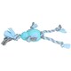image 3 of Blue Small Dog Puppy Fleecy Man Rubber Play Toy Great For Teeth & Gums
