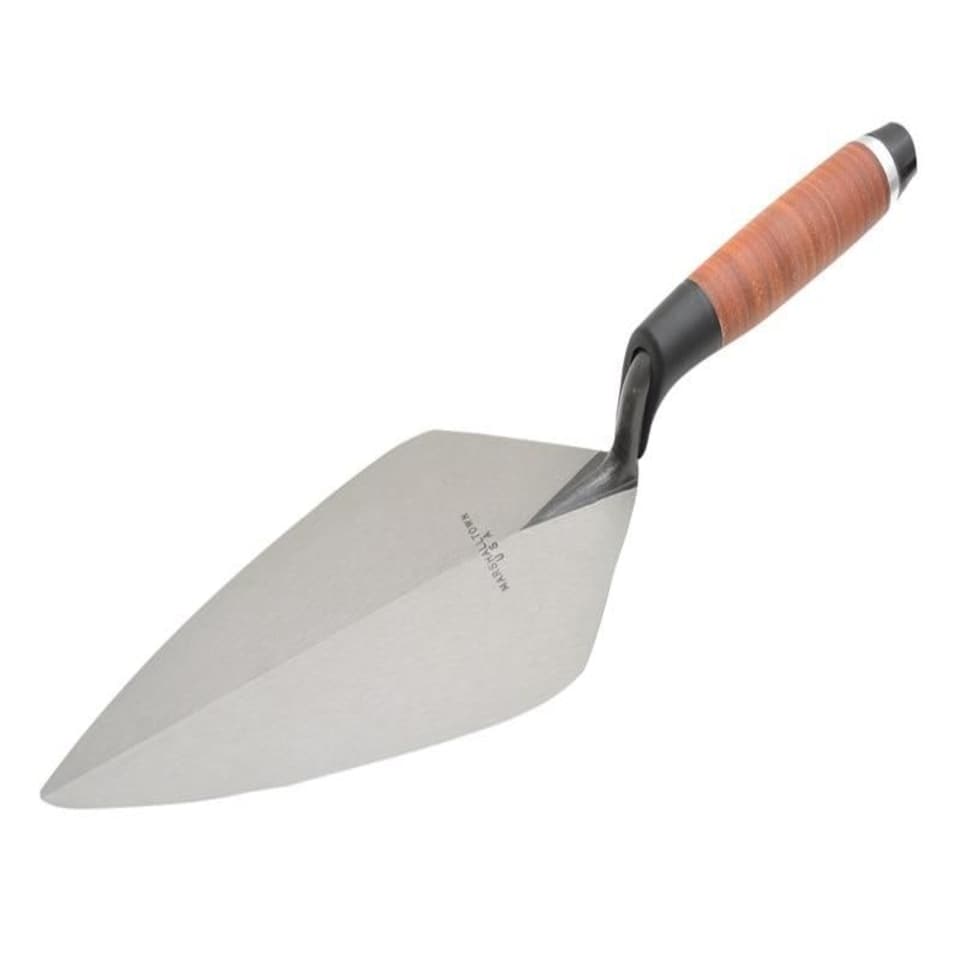 Marshalltown - 34L Wide London Pattern Brick Trowel Leather Handle 12in