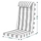 image 7 of High Back Seat Pad Deck Stripe, Cushion, Chocolate