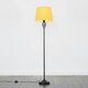 image 3 of ValueLights Traditional Style Black Barley Twist Floor Lamp With Mustard Light Shade