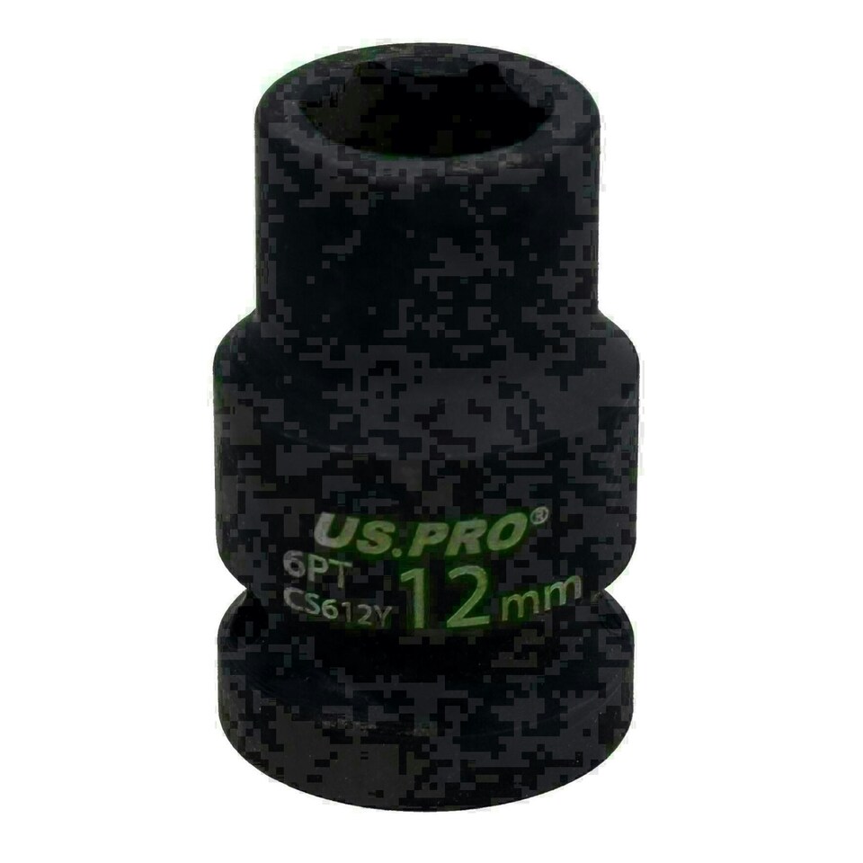 image 1 of 12mm Metric Shallow Impact Impacted European Style Socket 1/2" Drive 6 Sided