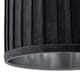 image 4 of First Choice Lighting Set of 2 Sundance Grey Velvet Pleated 25cm Lamp Shades with Silver Inner Grey | Silver