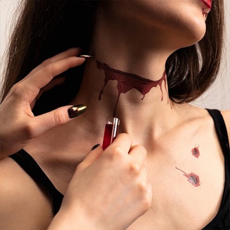 image 1 of Bloody Scars Halloween Temporary Tattoo Sheet - Pack of 13