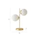 image 8 of ValueLights Jas Gold Metal Table Lamp White Frosted Glass Shades
