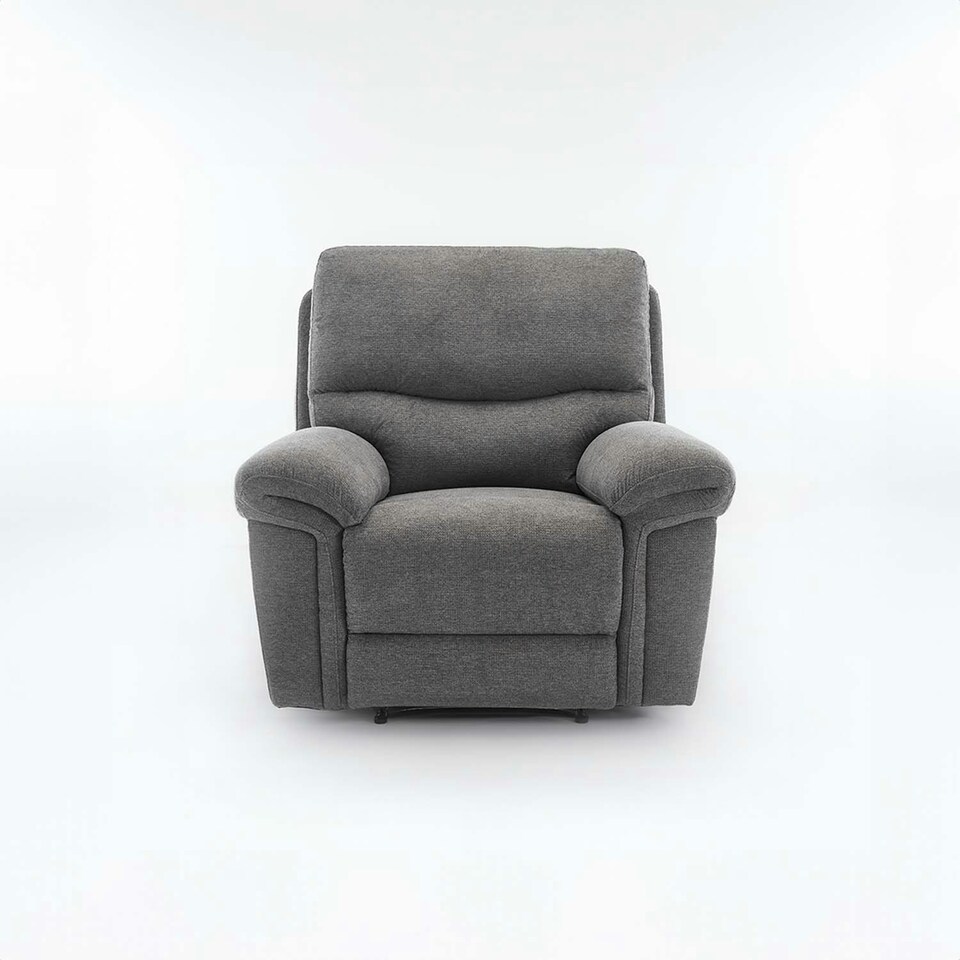image 1 of Fosse Manual Recliner Fabric Chair (Dark Grey) | Grey | Dark Grey | One Size
