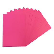 Pack of 100 A4 Coloured Paper 75gsm Sheets | Pink | Fluorescent Fuchsia Pink | A4 | 1